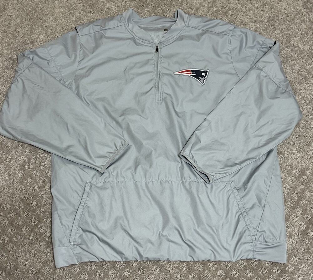 Nike NEW ENGLAND PATRIOTS 1/4 Zip NFL On Field Storm Fit Light Men JACKET XXXL